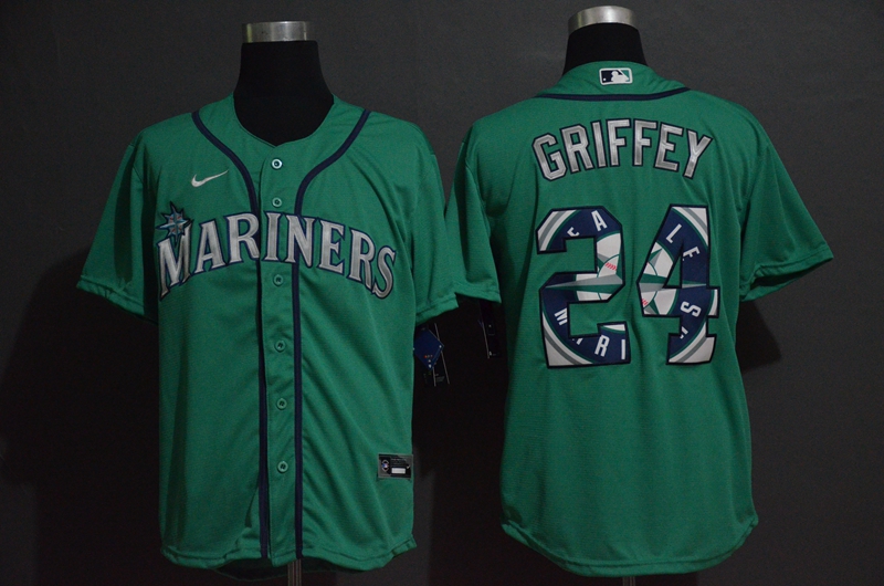 Men Seattle Mariners #24 Griffey green Nike Game MLB Jerseys